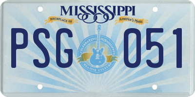 MS license plate PSG051