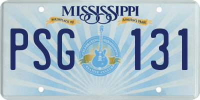 MS license plate PSG131