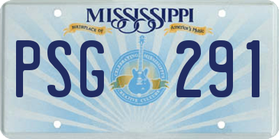 MS license plate PSG291