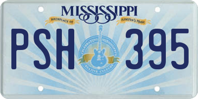 MS license plate PSH395