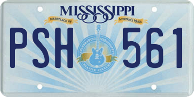 MS license plate PSH561