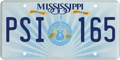 MS license plate PSI165