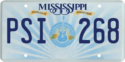 MS license plate PSI268