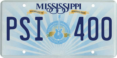 MS license plate PSI400