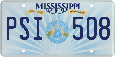 MS license plate PSI508