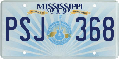 MS license plate PSJ368