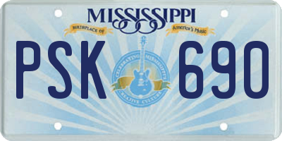MS license plate PSK690