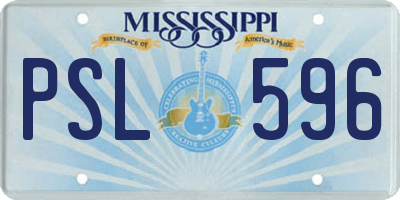 MS license plate PSL596