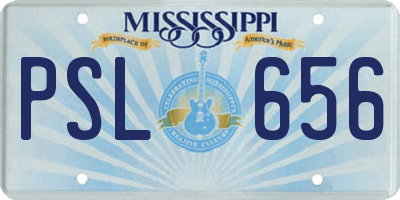 MS license plate PSL656