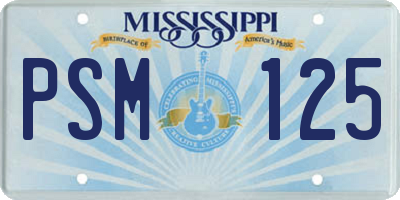 MS license plate PSM125