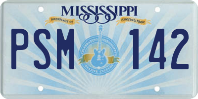 MS license plate PSM142