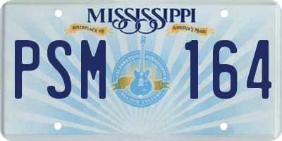 MS license plate PSM164