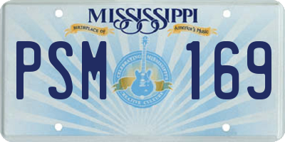 MS license plate PSM169