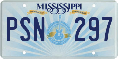 MS license plate PSN297
