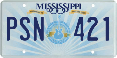 MS license plate PSN421