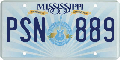 MS license plate PSN889
