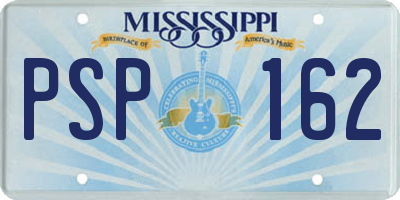 MS license plate PSP162