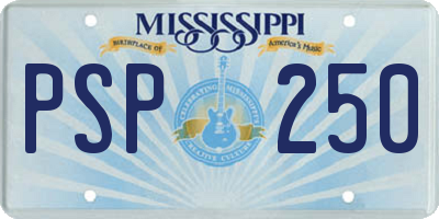 MS license plate PSP250