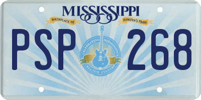 MS license plate PSP268