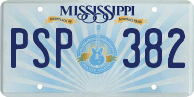 MS license plate PSP382