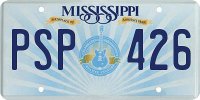 MS license plate PSP426