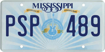 MS license plate PSP489