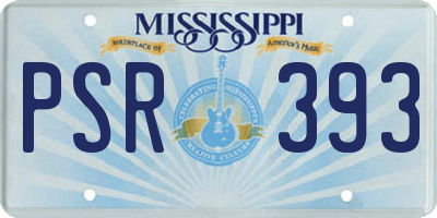 MS license plate PSR393