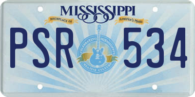 MS license plate PSR534