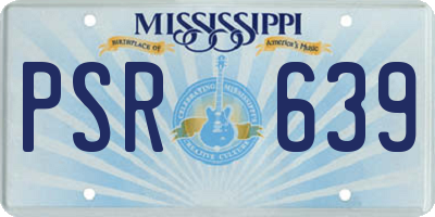 MS license plate PSR639