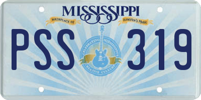 MS license plate PSS319