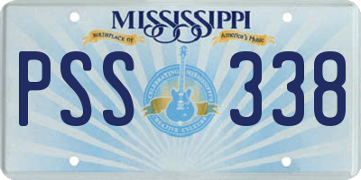 MS license plate PSS338
