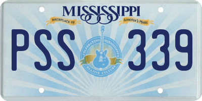 MS license plate PSS339