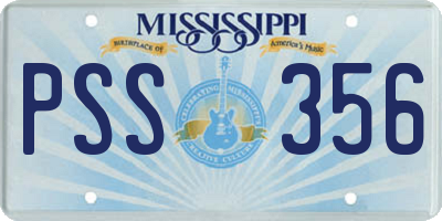 MS license plate PSS356