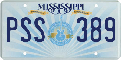 MS license plate PSS389