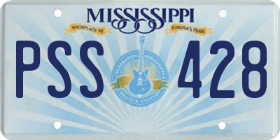 MS license plate PSS428