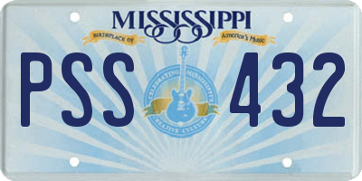 MS license plate PSS432