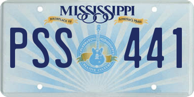 MS license plate PSS441