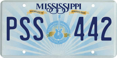 MS license plate PSS442