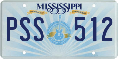 MS license plate PSS512