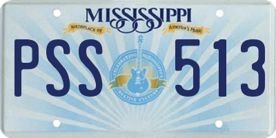 MS license plate PSS513
