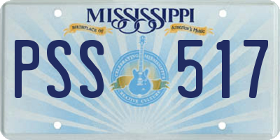 MS license plate PSS517
