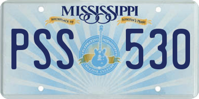 MS license plate PSS530