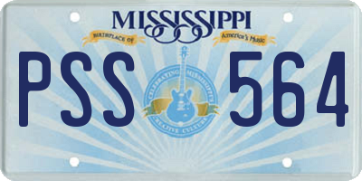 MS license plate PSS564