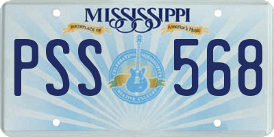 MS license plate PSS568