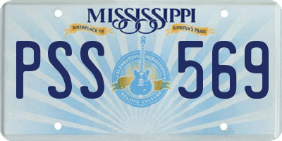 MS license plate PSS569