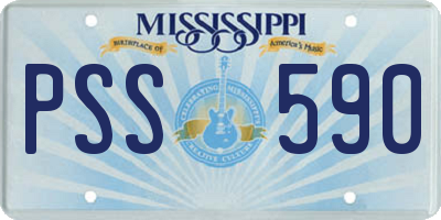 MS license plate PSS590