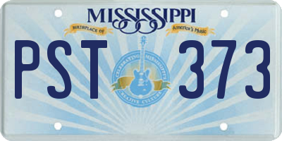 MS license plate PST373