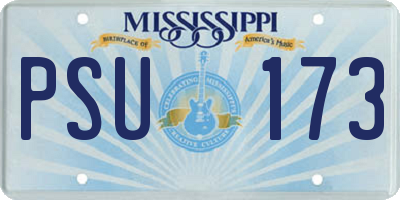 MS license plate PSU173
