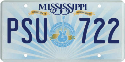 MS license plate PSU722