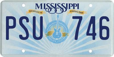 MS license plate PSU746